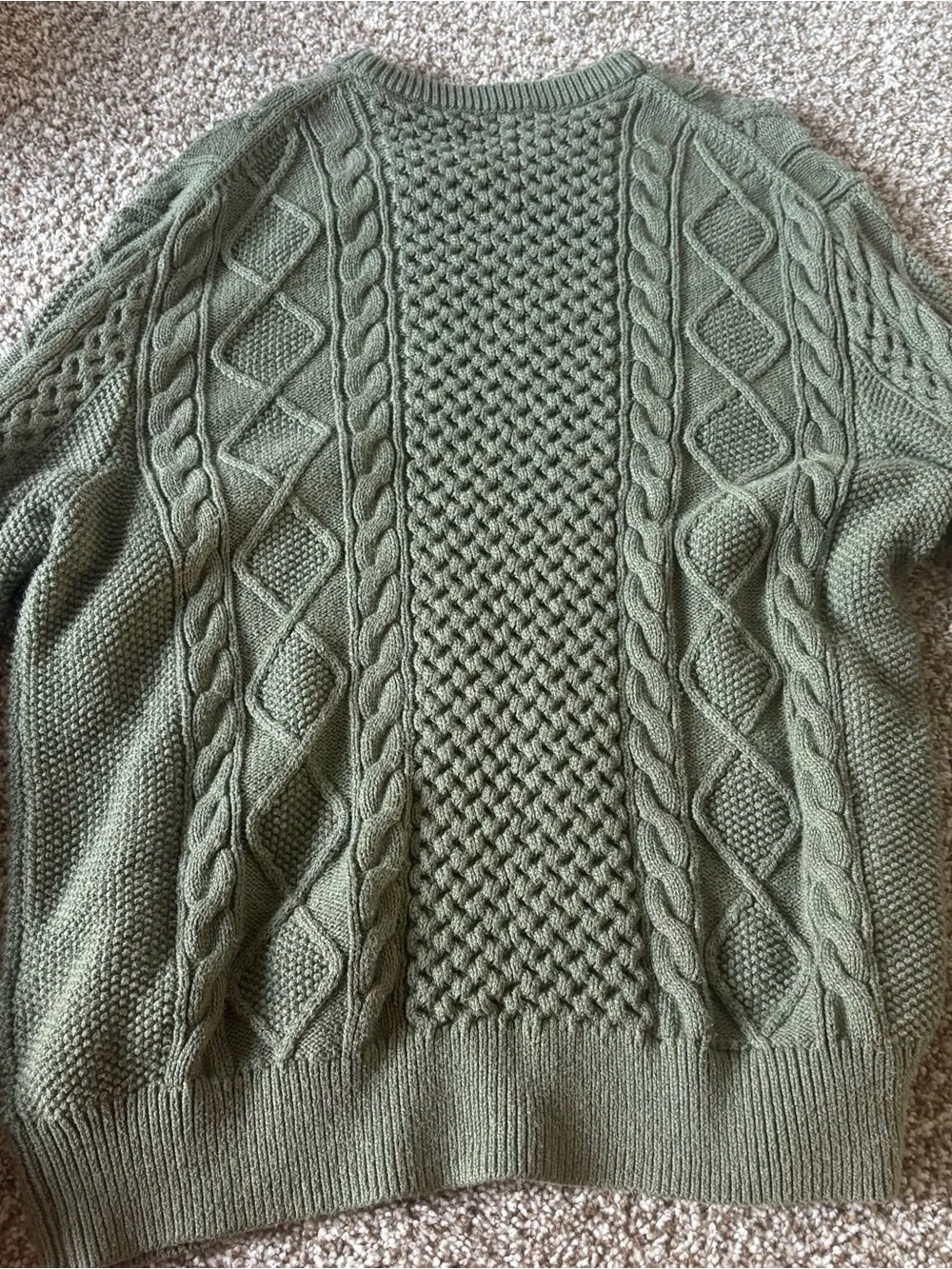 Polo Ralph Lauren Men's Cable Knit Crewneck Sweater - Sage Green